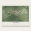 Hardin, Missouri map print, the full design