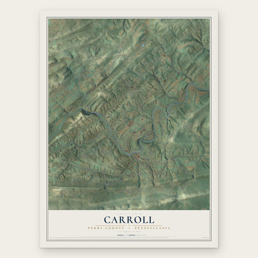 Carroll, Perry County, Pennsylvania map print, the full design