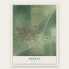McLean, Illinois map print, the full design