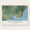 Merrimac, Wisconsin map print, the full design