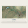 Wilbur, Washington map print, the full design