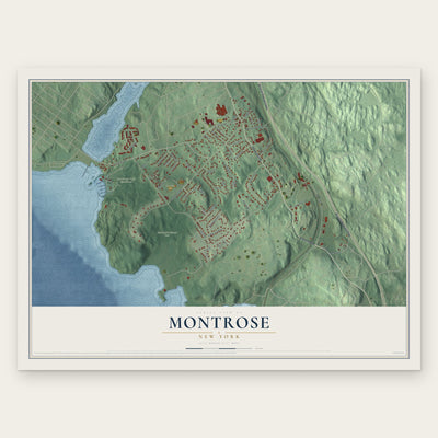 Montrose, New York map print, the full design