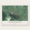 Village of Hunter, New York map print, the full design