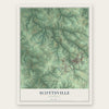 Scottsville, Kentucky map print, the full design
