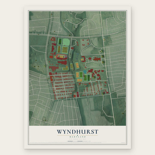 Wyndhurst, Maryland map print, the full design