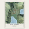 Conconully, Washington map print, the full design