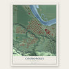 Cosmopolis, Washington map print, the full design