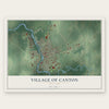 Village of Canton, New York map print, the full design