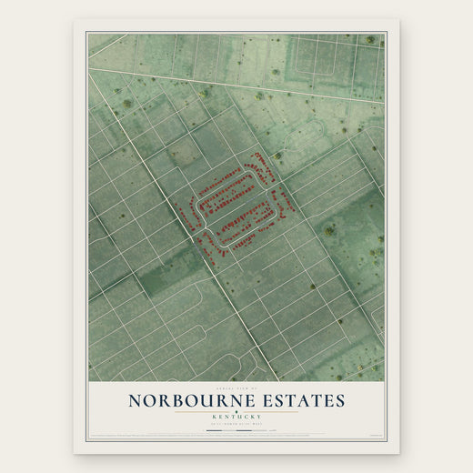 Norbourne Estates, Kentucky map print, the full design