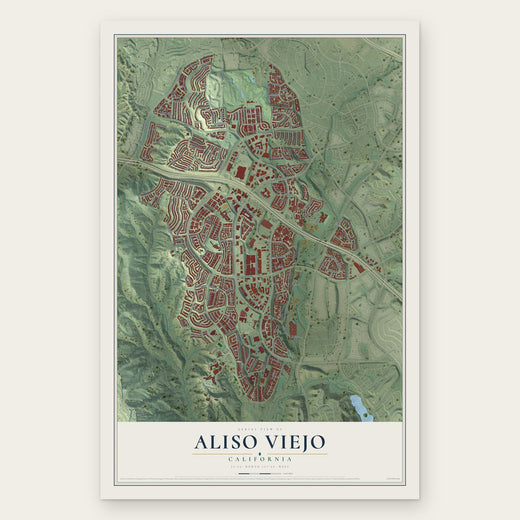 Aliso Viejo, California map print, the full design