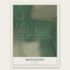 Bridgeport, Oklahoma map print, the full design