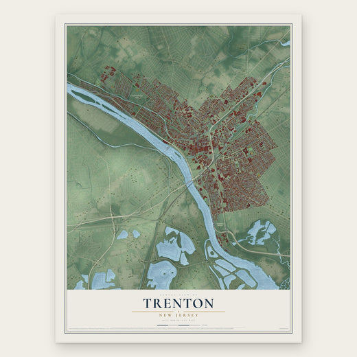 Trenton, New Jersey map print, the full design