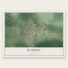 Maxwell, Nebraska map print, the full design