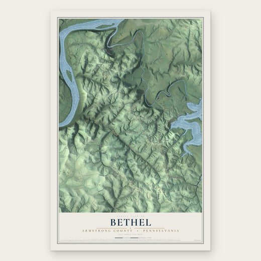 Bethel, Armstrong County, Pennsylvania map print, the full design