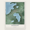 Deerwood, Minnesota map print, the full design