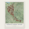 Marietta Street Artery, Georgia map print, the full design