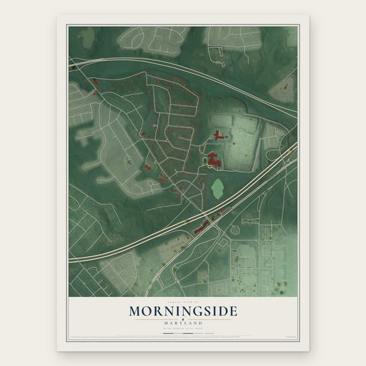 Morningside, Maryland map print, the full design