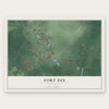 Fort Dix, New Jersey map print, the full design
