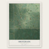 Brinsmade, North Dakota map print, the full design
