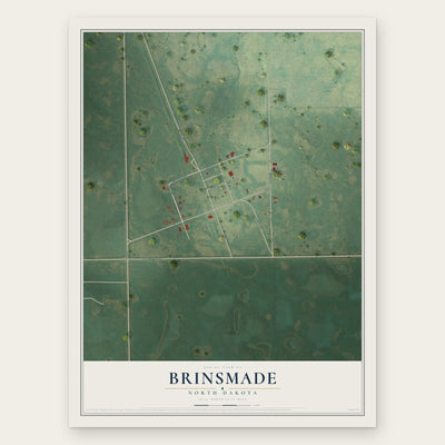 Brinsmade, North Dakota map print, the full design