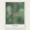 Leonard, Michigan map print, the full design