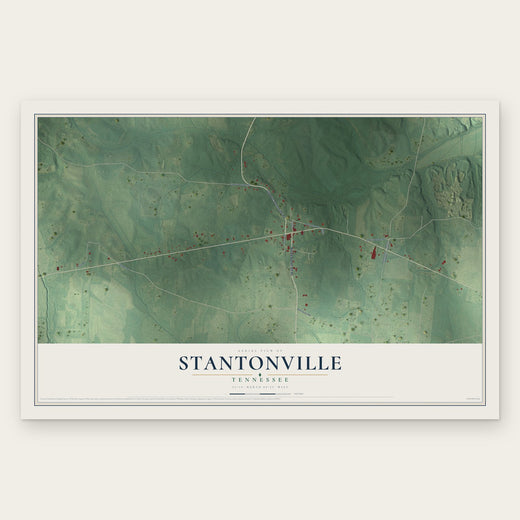 Stantonville, Tennessee map print, the full design