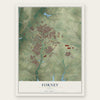 Forney, Texas map print, the full design