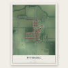 Pitsburg, Ohio map print, the full design
