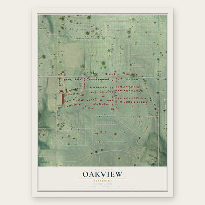 Oakview, Missouri map print, the full design