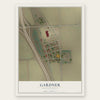 Gardner, North Dakota map print, the full design