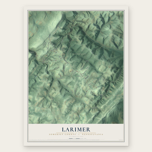 Larimer, Somerset County, Pennsylvania map print, the full design