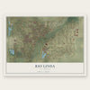 Rio Linda, California map print, the full design