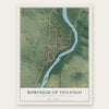 Borough of Venango, Crawford County, Pennsylvania map print, the full design