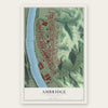 Ambridge, Pennsylvania map print, the full design