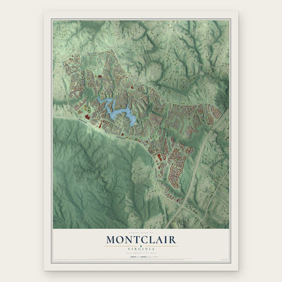 Montclair, Virginia map print, the full design