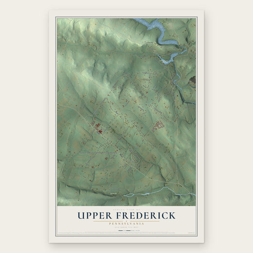 Upper Frederick, Pennsylvania map print, the full design
