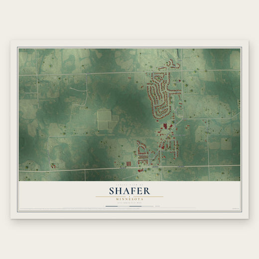 Shafer, Minnesota map print, the full design