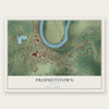 Prophetstown, Illinois map print, the full design