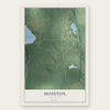 Hosston, Louisiana map print, the full design