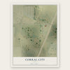 Corral City, Texas map print, the full design