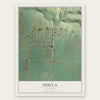 Nucla, Colorado map print, the full design