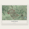 Norcross, Georgia map print, the full design