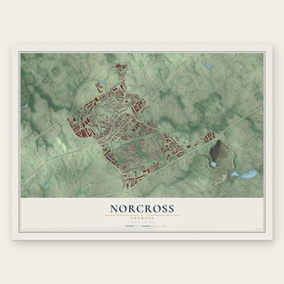 Norcross, Georgia map print, the full design
