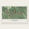 Wartburg, Tennessee map print, the full design