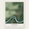 Grasston, Minnesota map print, the full design