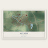 Leland, Mississippi map print, the full design