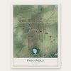 Indianola, Mississippi map print, the full design