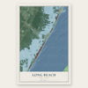 Long Beach, New Jersey map print, the full design
