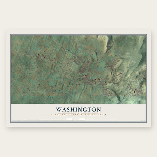 Washington, Franklin County, Pennsylvania map print, the full design