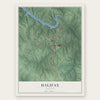 Halifax, Virginia map print, the full design